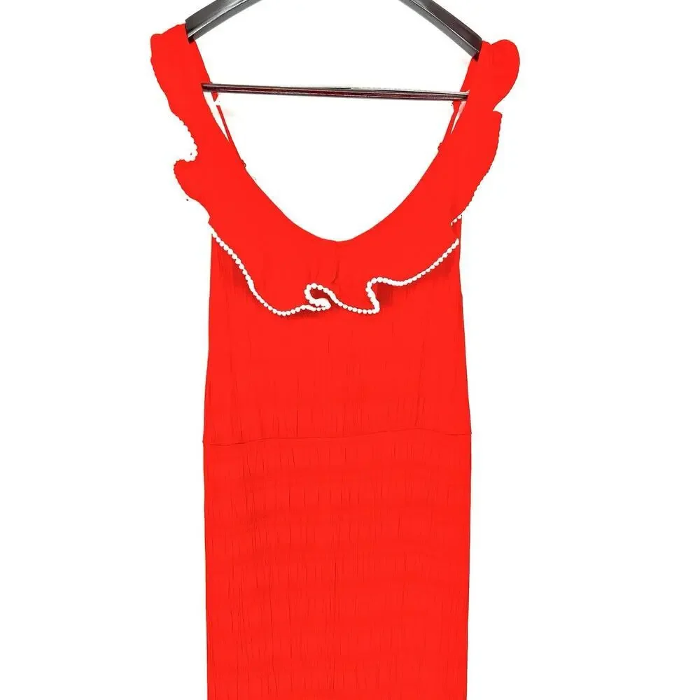 Cacique Orange Maxi Swim Suit Cover up Dress Sz 18/20 Colorful Boho Resort‎
